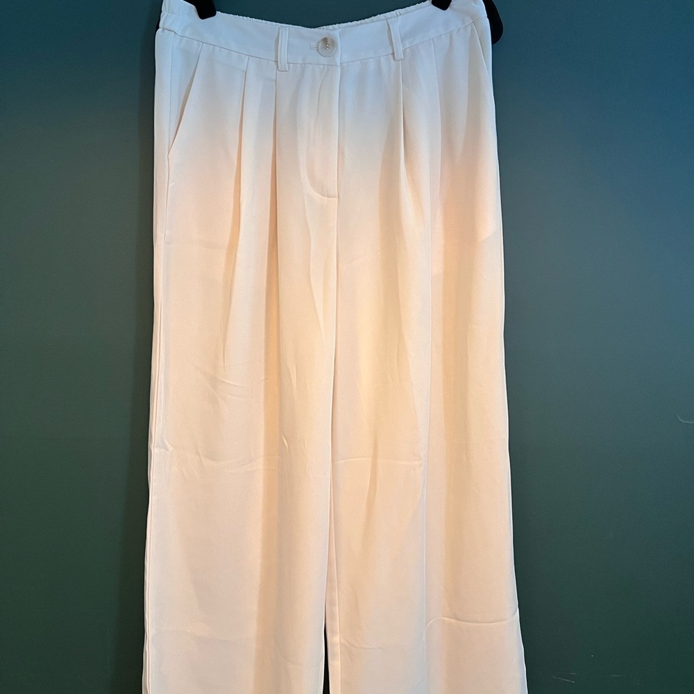 Elegant White Wide Leg Pants
